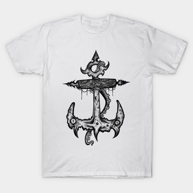 Deep sea anchor T-Shirt by grimpaint